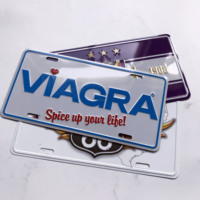 Plaque d'immatriculation personnalisée en aluminium gaufré, format US, vierge, pour décoration automobile