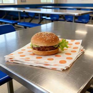 Papier à hamburger, papier ciré, papier à sandwich, papier de cuisson, papier pour poulet, papier de cuisine, qualité alimentaire, résistant à la graisse, logo personnalisé - Product Image 4