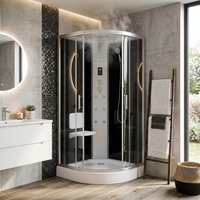 Cabine de douche intelligente de style classique avec cadre en aluminium et affichage numérique pour salle de bain de ferme