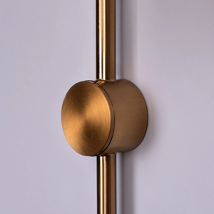 Applique murale LED moderne en métal brossé doré avec globe en verre dépoli pour salon et éclairage extérieur de maison, Lampes murales - Product Image 4