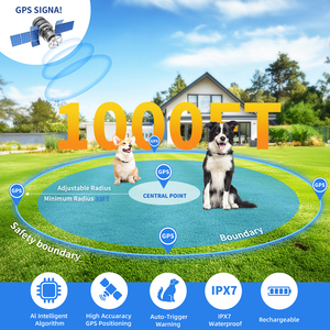 Camping en plein air IPX7 Étanche Pet Anti Perdu GPS Sans Fil Chien Clôture Électrique Collier Système de Confinement Rechargeable pour Chiens - Product Image 2