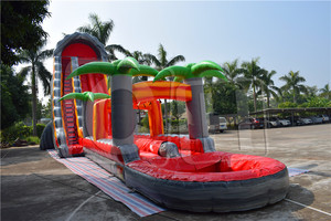 Combo de tobogán de agua inflable gigante al aire libre personalizado de alta calidad para adultos juegos divertidos de piscina con tobogán y tobogán deslizante - Product Image 3