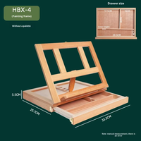 Chevalet d'art portable réglable en bois de hêtre écologique avec tiroirs de rangement et palette pour la peinture