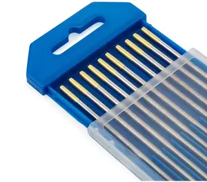 Électrodes en tungstène pour soudage Tig, 2.4mm * 175mm, tige dorée, WL15, 3/32