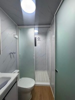 Maison conteneur de 20 pieds avec salle de bain et cuisine, maison modulaire préfabriquée extensible pour la vie en famille