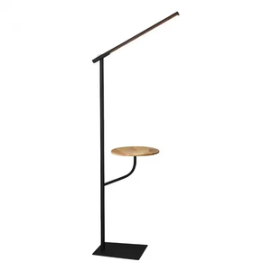 Lampe sur pied LED moderne de style nordique avec table d'appoint, lumière d'ambiance à <span class=keywords><strong>3</strong></span> couleurs réglables pour salon et chambre - Product Image 2