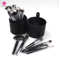Ensemble de Pinceaux de Maquillage Professionnel de Luxe 40 Pièces, Marque Privée, Logo Personnalisé, Brosses Noires