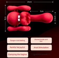 Jouet sexuel pour femmes en silicone, 10 modes de stimulation par léchage de la langue + vibration, stimulateur du point G et du clitoris