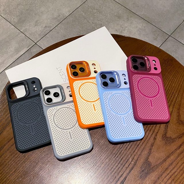 Heat Dissipation Breathable Magnetic Case for iPhone 18 17 Pro Max 16 15 14 13 12 Pro Max Plus Cooling Matte Shockproof Cover