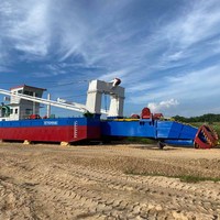 Machine de dragage à aspiration tractée avec moteur, trémie à sable, trémie d'aspiration, godet de dragage, coupe-sable, pour travaux fluviaux, navires et bateaux