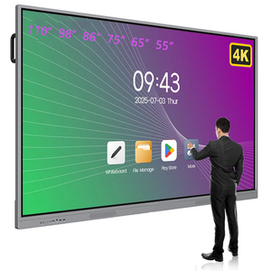 Dual OS System 65 75 Inch 4K LCD Smart Electronic Interactive Classroom Digital <b>Board</b> Whiteboard for Teaching - Product Image 1