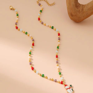 Collar con colgante de árbol de Navidad de acero inoxidable, Nueva joyería navideña de Papá Noel, adecuado para regalos de mujeres y niños - Product Image 5