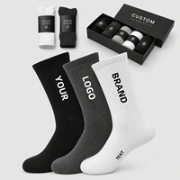 Chaussettes de sport personnalisées avec logo, toucher doux, respirantes, en mélange de coton, chaussettes mi-mollet pour la routine de fitness quotidienne