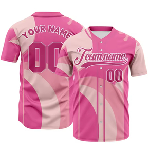 Groothandel Gratis Op Maat Gesublimeerde Honkbalshirts Snel Droog Mesh Sport Softbal Uniformen Honkbal Jersey - Product Image 5