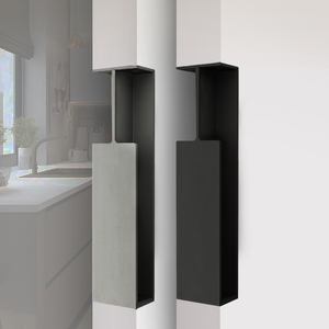Embedded Wooden <strong>Door</strong> Handle Aluminum Alloy Sliding Barn <strong>Door</strong> Handle Pocket Wardrobe Sliding <strong>Door</strong> Anti-collision Handle - Product Image 2