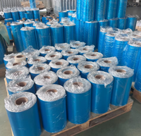 Ruban adhésif en aluminium thermoscellable VC bleu pour animaux de compagnie, activé par haute température pour lier les fils, utilisé pour les connexions de fils d'évaporateur