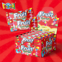 Bonbons à mâcher en vrac de type Skittles chinois, 17g, saveurs fruitées mélangées, couleurs naturelles, certifiés Halal, OEM ODM