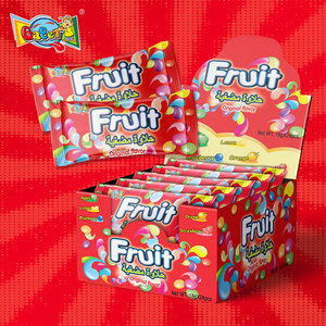 Venta al por mayor de fábrica: Caramelos masticables chinos Skittle-s de 17g en bolsa, <span class=keywords><strong>sabores</strong></span> frutales mixtos, colores naturales, OEM, ODM, certificado Halal - Product Image 3