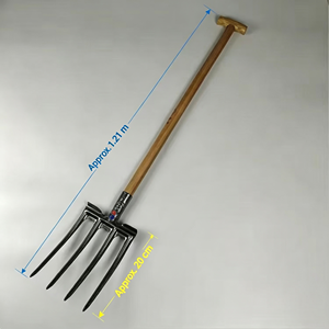 Horquillas de Acero al Carbono de Grado Industrial con Mango de Madera Dura para Uso Agrícola y de Jardinería, 1 Año de Garantía, JYSF-114 - Product Image 5