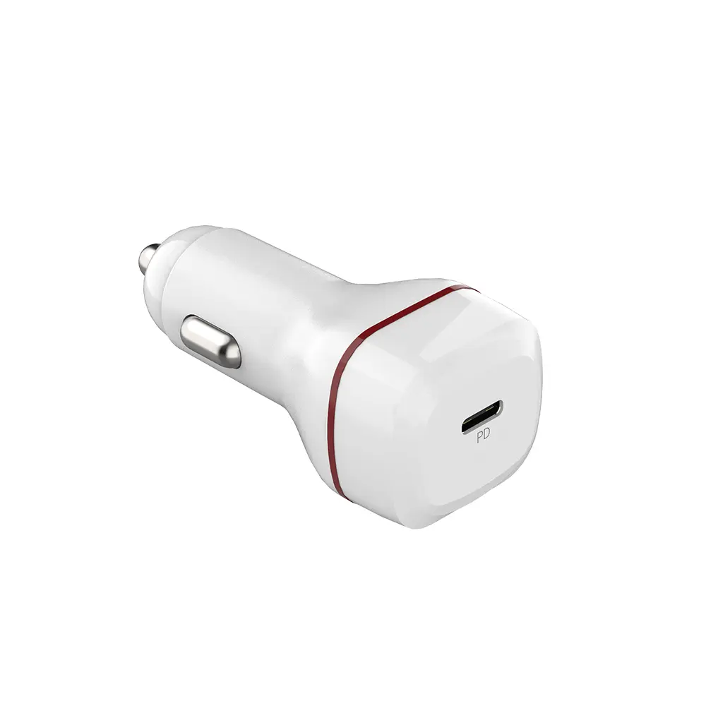 PD20W Fast Charging OEM White Singe PD Port Portable Factory Direct Car Charger for iphone 12 13