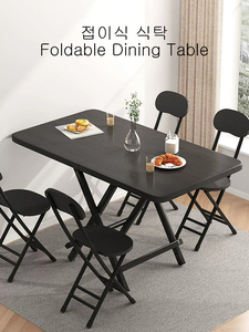 Gấp ăn bàn gỗ hình chữ nhật tái chế thông thả lá trong nhà bếp đơn giản nền tảng bữa ăn tối với ghế - Product Image 5