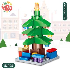 Vente chaude père noël et renne bloc de construction ensemble briques de noël pour enfants en plastique animaux thème boîte emballé cadeau - Product Image 4