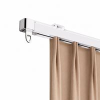 Rail de rideau en aluminium à montage au plafond, robuste et silencieux, pour hôtel, maison, fenêtre, taille personnalisée, OEM ODM