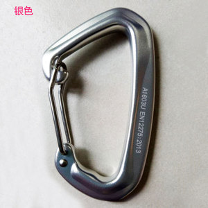 Mosquetón de aleación de aluminio A1603U en forma de D para escalada, rescate al aire libre, conexión y aseguramiento de cuerdas y arneses - Product Image 1
