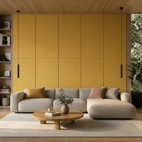 Panneaux acoustiques modernes personnalisés en feutre PET, panneaux décoratifs pour usage commercial et extérieur