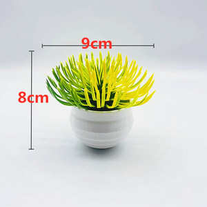 Plante artificielle succulente Qi Xing, 8 cm, en plastique, type épines du désert, en pot, pour la décoration intérieure - Product Image 3