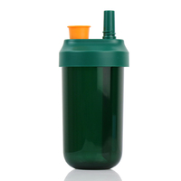 Bouteille d'eau scolaire transparente et mignonne en plastique sans BPA, écologique, 16 oz, légère, incassable, compatible lave-vaisselle pour adultes