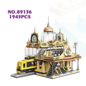 89136 Creative MOC Train Station Block Bricks Model Children Educational Assembly Building Block Set Plastic Toy Gift Juguete - Product Image 1