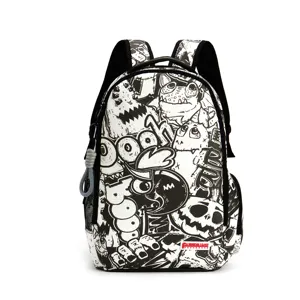 Üniversite öğrencileri için 2024 Graffiti baskı laptop sırt çantası için büyük kapasiteli depolama gençler için çanta