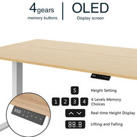 Cadre de bureau électrique blanc réglable en hauteur avec moteur unique, base ergonomique pour poste de travail assis-debout, cadre de bureau informatique