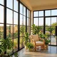 Fenêtres à double vitrage pour projets résidentiels NFRC aux États-Unis, grandes fenêtres panoramiques, fenêtres panoramiques du sol au plafond, fenêtres à battants