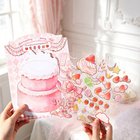 Lot de 3 feuilles d'autocollants décoratifs pour pâtissier, série Anniversaire : décorations de gâteaux 3D DIY