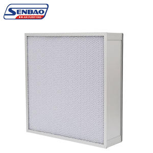 แผ่นกรองกล่อง H14 HEPA กระจกอัดจีบแบบกำหนดเองได้พาร์ติชันกระดาษ H13สำหรับระบบระบายอากาศแบบ HVAC - Product Image 4