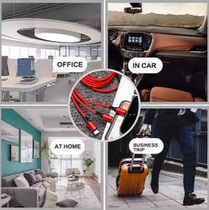 Cable <span class=keywords><strong>de</strong></span> <span class=keywords><strong>Datos</strong></span> Multifunción 3 en 1 Tipo C <span class=keywords><strong>de</strong></span> Nailon con Carga Rápida USB, Cable <span class=keywords><strong>de</strong></span> Carga con Tejido <span class=keywords><strong>de</strong></span> Aleación <span class=keywords><strong>de</strong></span> Zinc para Apple y Android - Product Image 5