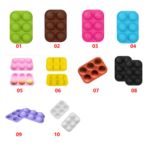 Esfera de bola, molde de 6 agujeros para hornear pasteles, Chocolate, dulces, Fondant, utensilios para hornear, decoración DIY, molde de postre de silicona de forma redonda - Product Image 6