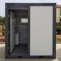 Conteneur de camping moderne préfabriqué en Chine et en Afrique, bureau extérieur, maison, toilettes portables avec ensemble de douche pour utilisation en atelier