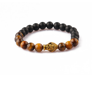 Pulsera de encanto malaquita verde de Buda, pulsera de cuentas de los hombres al por mayor - Product Image 3