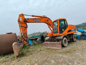 Buen estado usado Corea hizo DooSan 14 toneladas 15 toneladas tipo de rueda excavadora máquina de excavadora de neumáticos de goma de 21/2" - Product Image 2