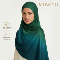 Hijabs en jersey de haute qualité, couleur dégradée, jersey liquide premium, jersey ombré liquide, écharpe peinte à la main pour femmes musulmanes