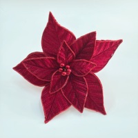 Poinsettia en polyester synthétique 2026 pour couronnes, ornement d'intérieur, taille personnalisée, décoration murale, décorations de Noël pour la maison et centres commerciaux
