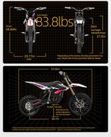 Moto électrique Surron Hyper Bee, garde au sol de 240 mm