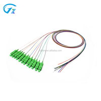 Cable de fibra óptica sc apc, 0,9mm, 2,0mm, 3,0mm, código de Color, 12 unidades