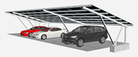 Watt Solar Free Design Aluminium Easycarport Système de montage d'abri solaire Pv Structure de stationnement 5kW 10kW pour 1 ou 2 voitures