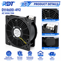 Ventilateur axial AC DV4600-492 à haut débit d'air, 115 VAC, 120 mm, roulement à billes, pour armoire électrique et ventilation d'équipements
