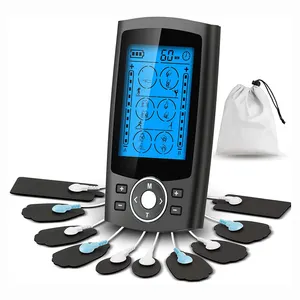 Rechargeable TENS Machine Massager With 12 Pads Tens Electrode Pads For Pain Relief Muscle Strength