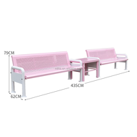 Nouvelle arrivée de bancs de court de tennis modernes en métal personnalisé bancs avec dossier chaises à baldaquin banc d'extérieur